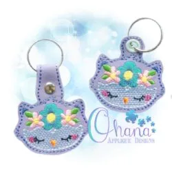 Floral Owl Key Chain