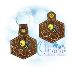 Honeycomb Bee Key Chain