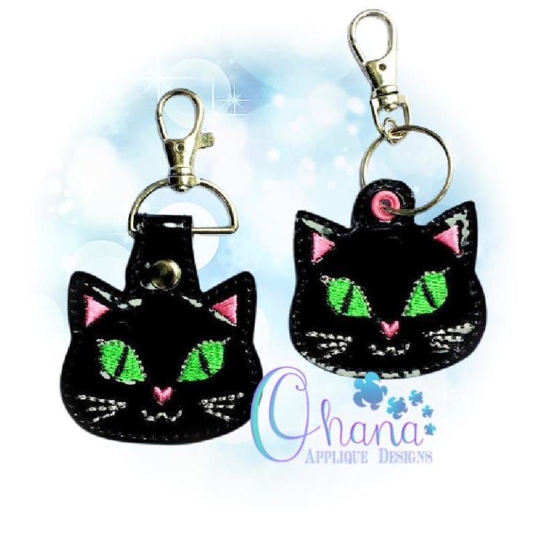 Cat Key Chain Embroidery