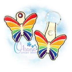 Rainbow Butterfly Key Chain