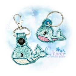 Whale Key Chain Embroidery
