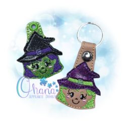 Witch Key Chain Embroidery