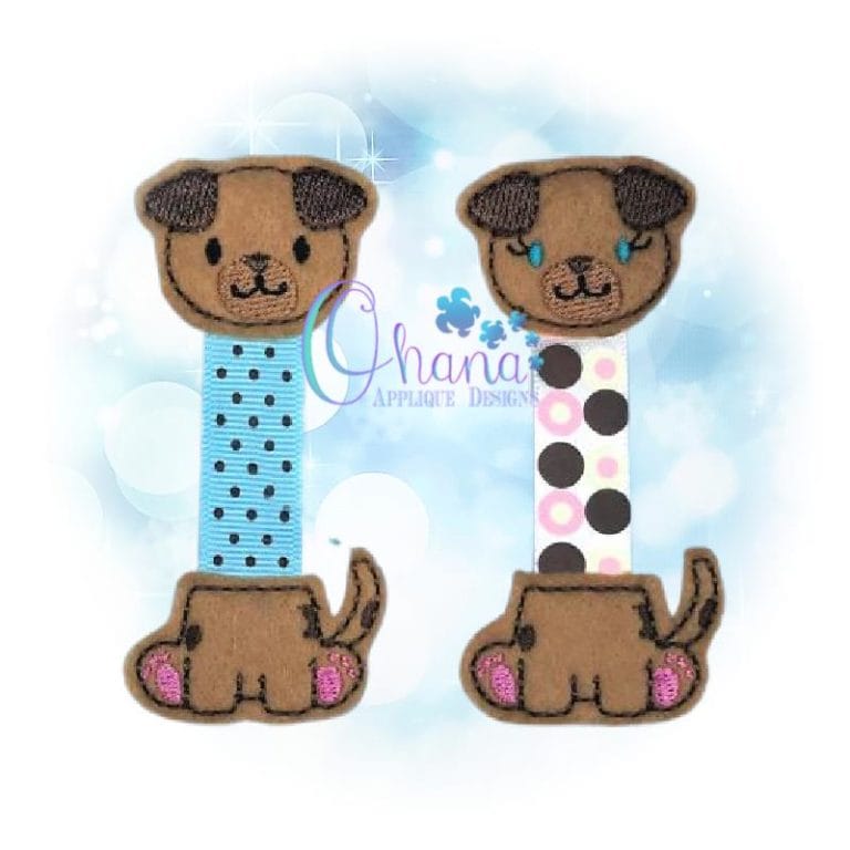 Puppy Dog Ribbon Bookmark
