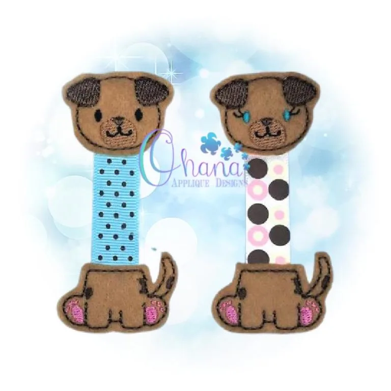 Puppy Dog Ribbon Bookmark