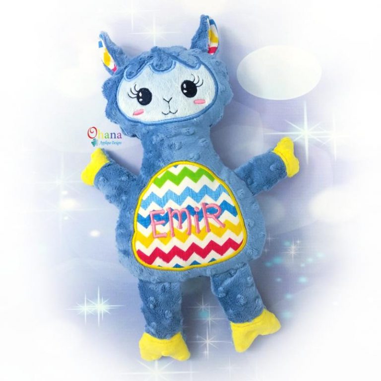 Leah Llama Stuffie Oad Unicorn Stuffie Embroidery Design