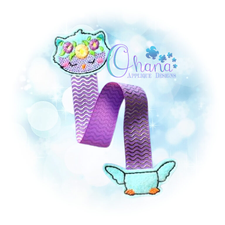 Floral Owl Ribbon Bookmark
