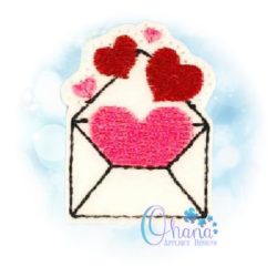 Hearts in Envelope Feltie