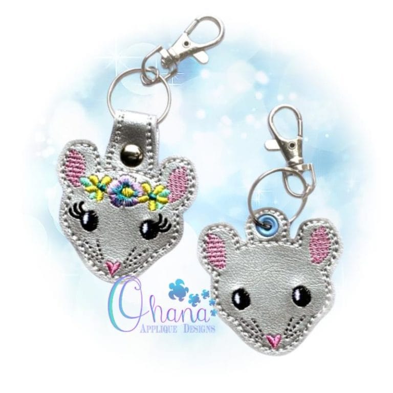 Floral Rat Key Chain