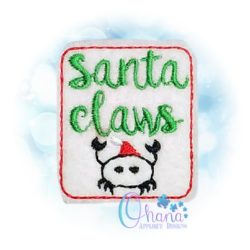 Santa Claws Feltie Embroidery