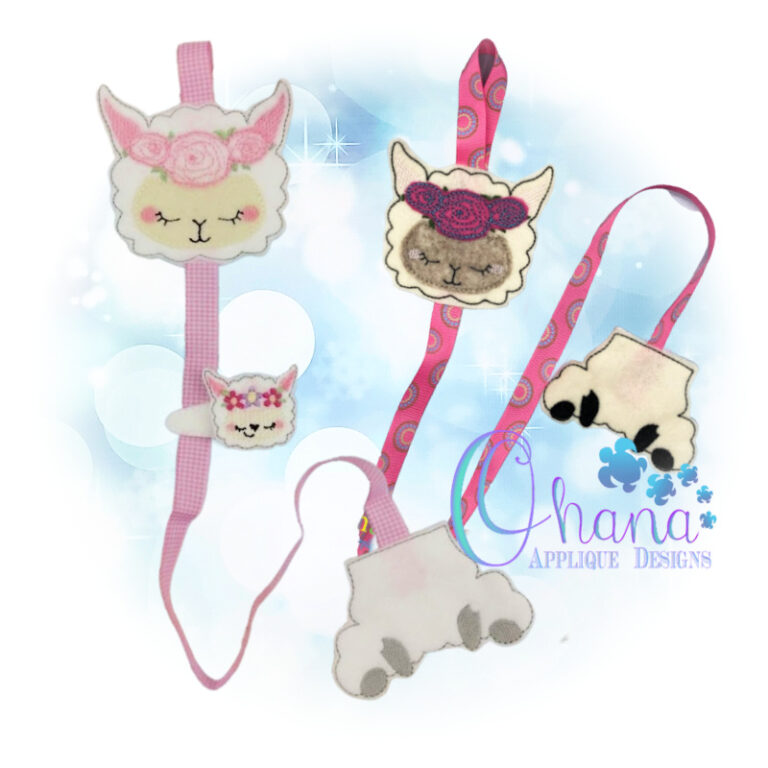 Floral Llama Bow Holder