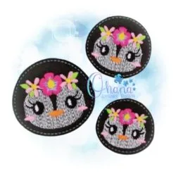 Floral Penguin Feltie Embroidery