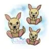 OAD Sitting Kangaroo Feltie 80072 Kangaroo Feltie Embroidery Design