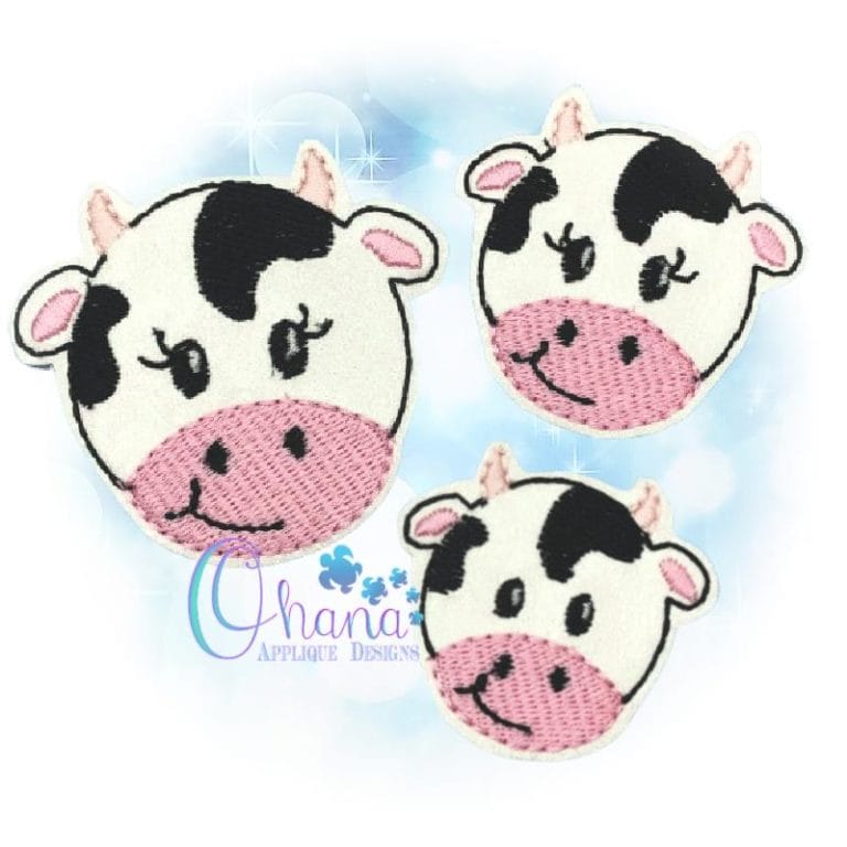 Cow Feltie Embroidery Design