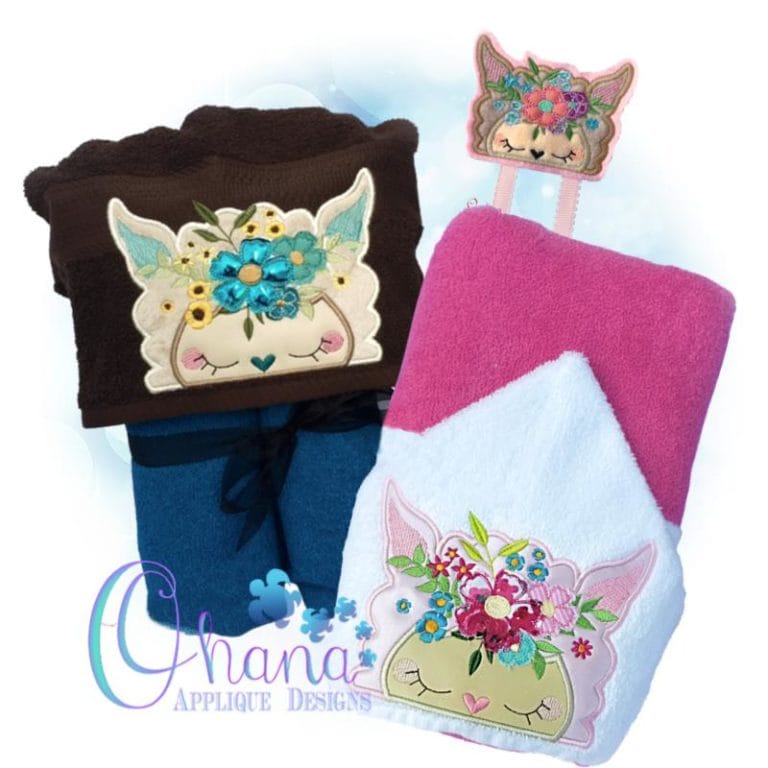 Floral Llama Peeker