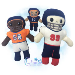 Football Player Stuffie Embroidery