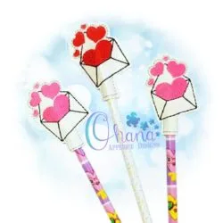 Hearts Envelope Pencil Topper