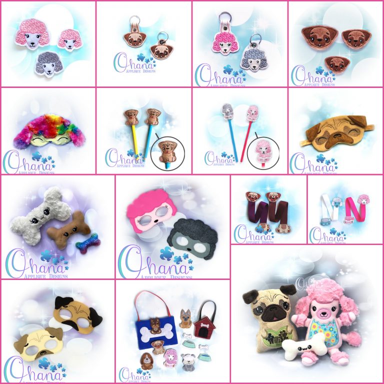 Pug and Poodle EMbroidery Bundle