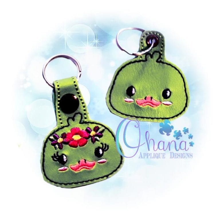 Floral Duck Key Chain