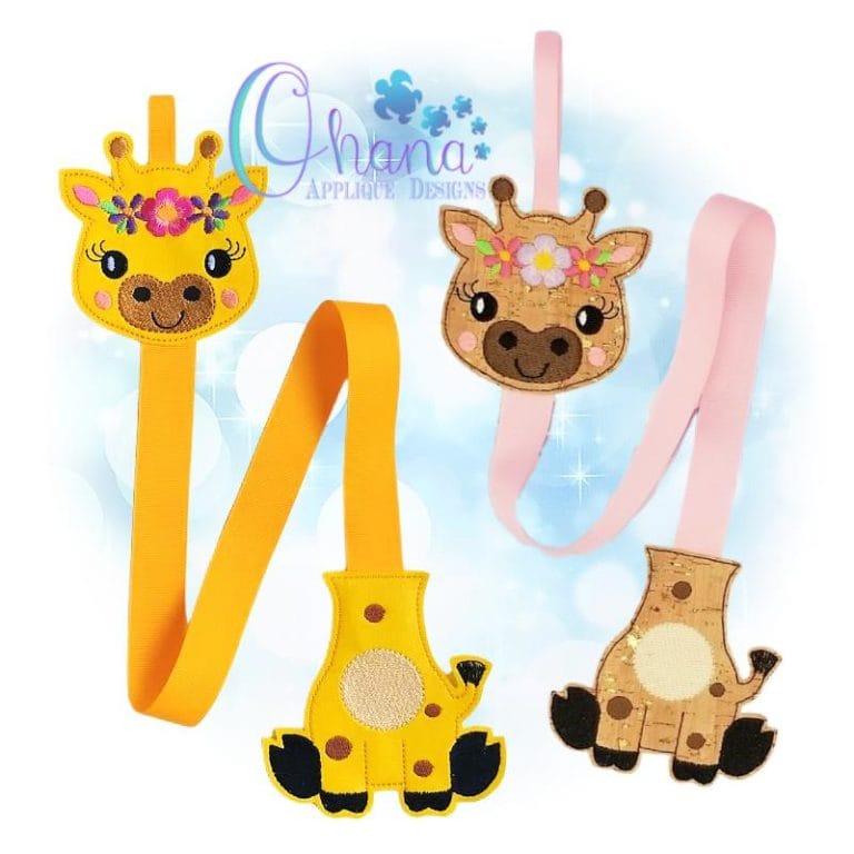 Floral Giraffe Bow Holder