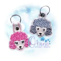 Poodle Key Chain Embroidery
