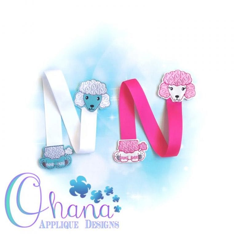 Poodle Ribbon Bookmark