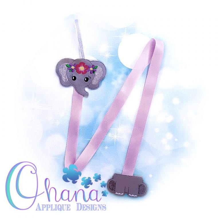 Floral Elephant Bow Holder