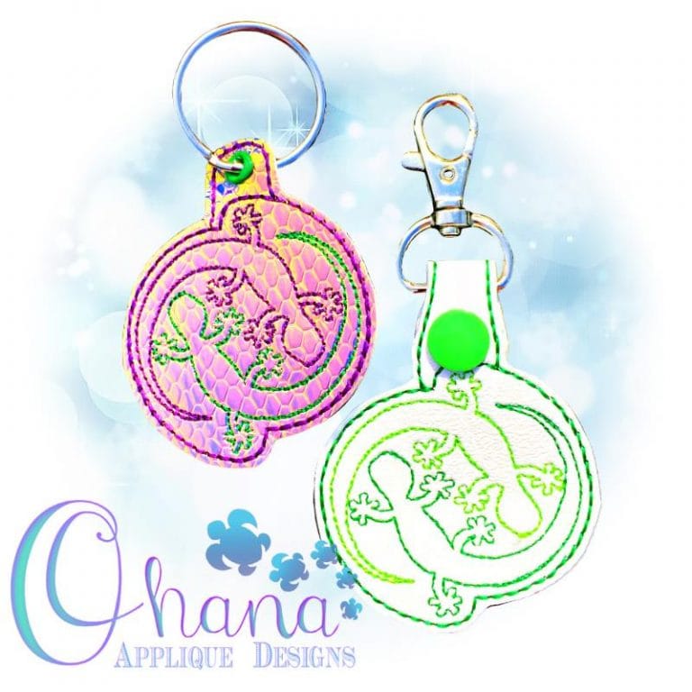 Gecko Key Chain Embroidery