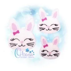 Bow Bunny Feltie Embroidery
