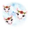 OAD Floral Rat Feltie 800(1)72 Floral Rat/ Mouse Feltie
