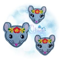 Floral Rat/ Mouse Feltie