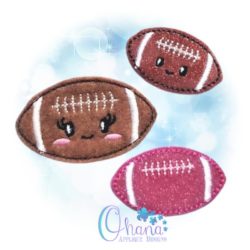 Kawaii Football Feltie Embroidery