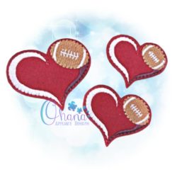 Love Football Feltie Embroidery