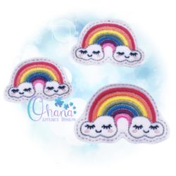 Happy Rainbow Feltie Embroidery