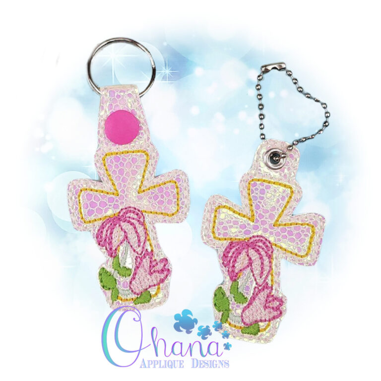 Lily Cross Key Chain