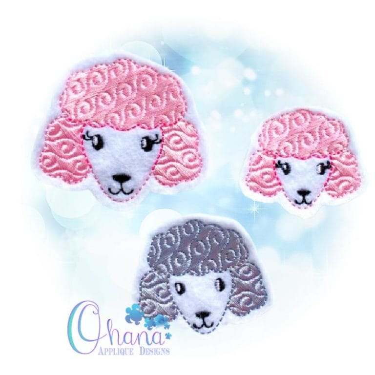Poodle Feltie Embroidery Design