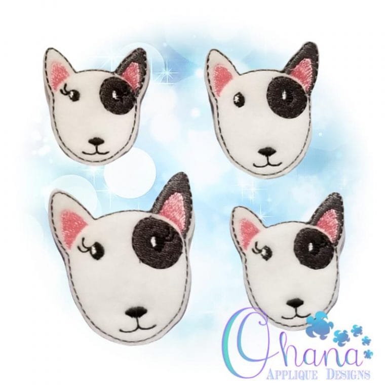 Bull Terrier Feltie Embroidery