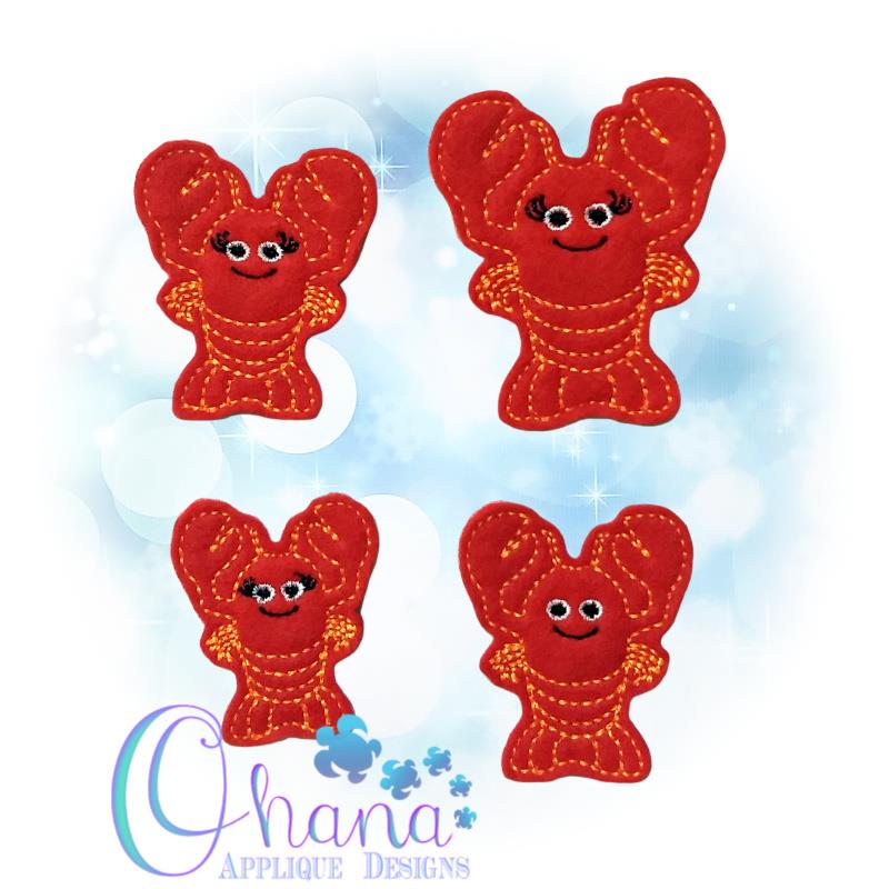 Download Lobster Feltie Embroidery Design Ohana Applique Designs