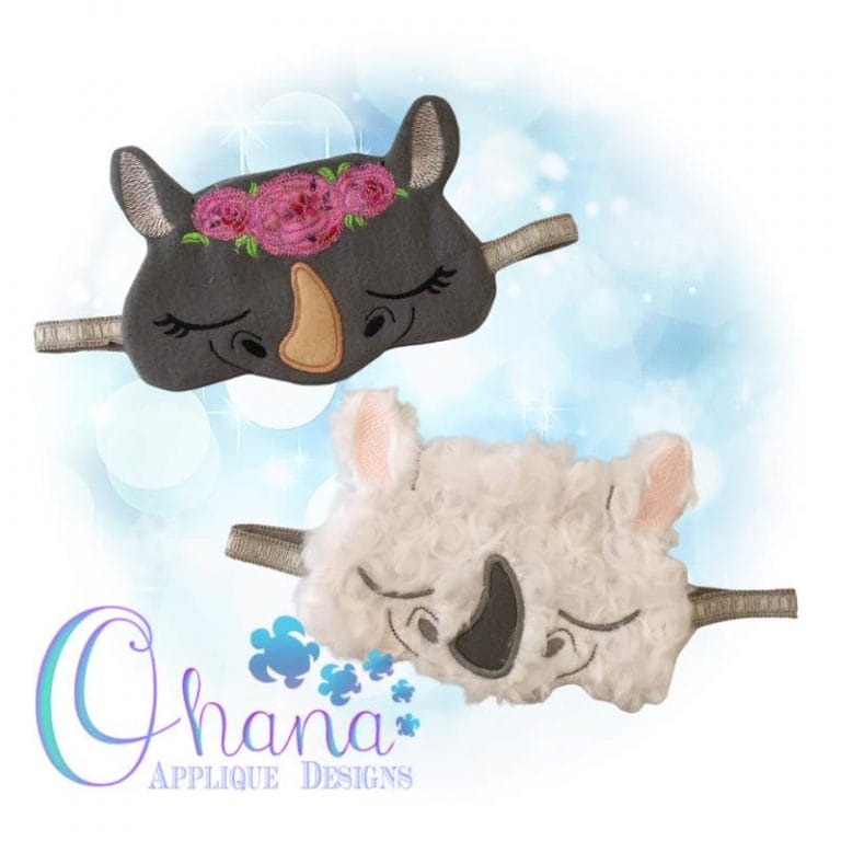 Floral Rhino Sleep Mask