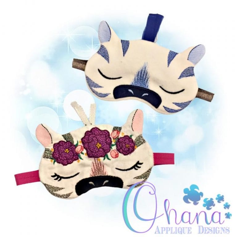 Floral Zebra Sleep Mask