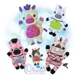 Ziggy Zebra Stuffie Embroidery