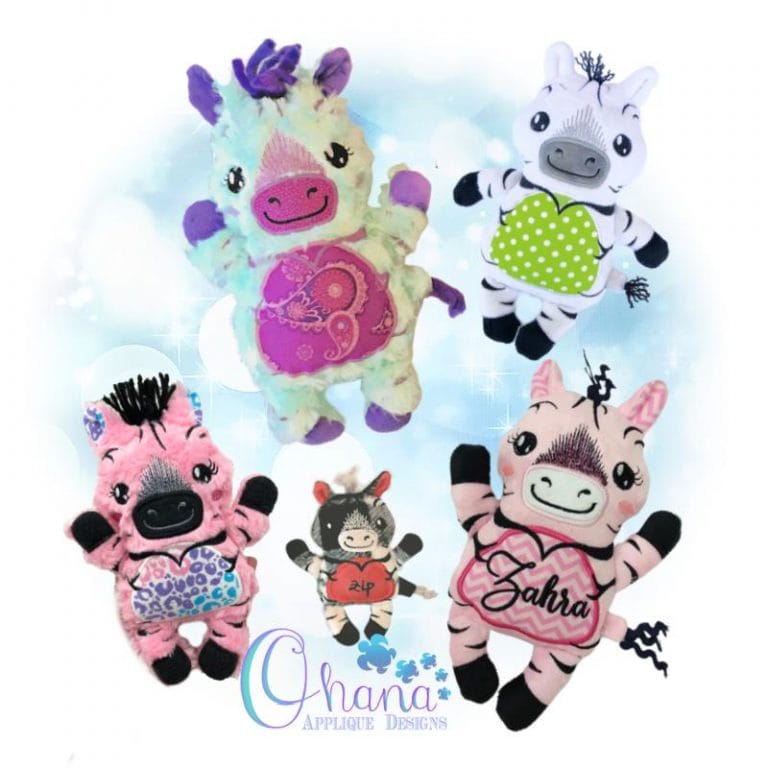 Ziggy Zebra Stuffie Embroidery