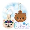 Floral Bear Key Chain