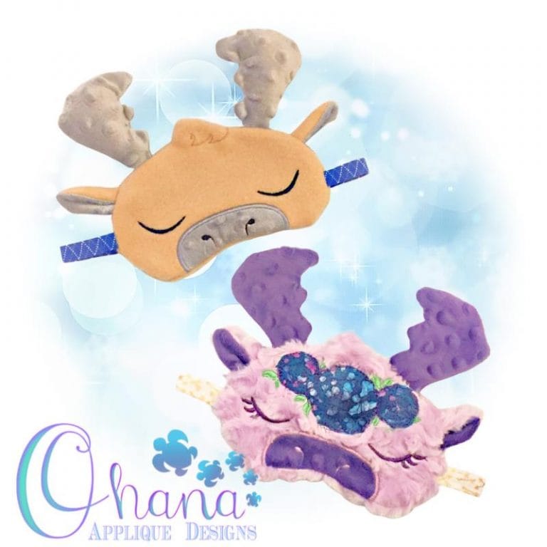Floral Moose Sleep Mask