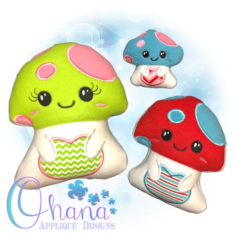 kawaii mushroom plush