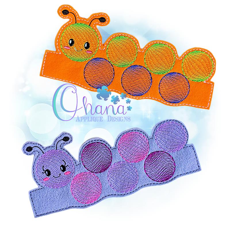 Caterpillar Mask Band Design - Ohana Applique Designs