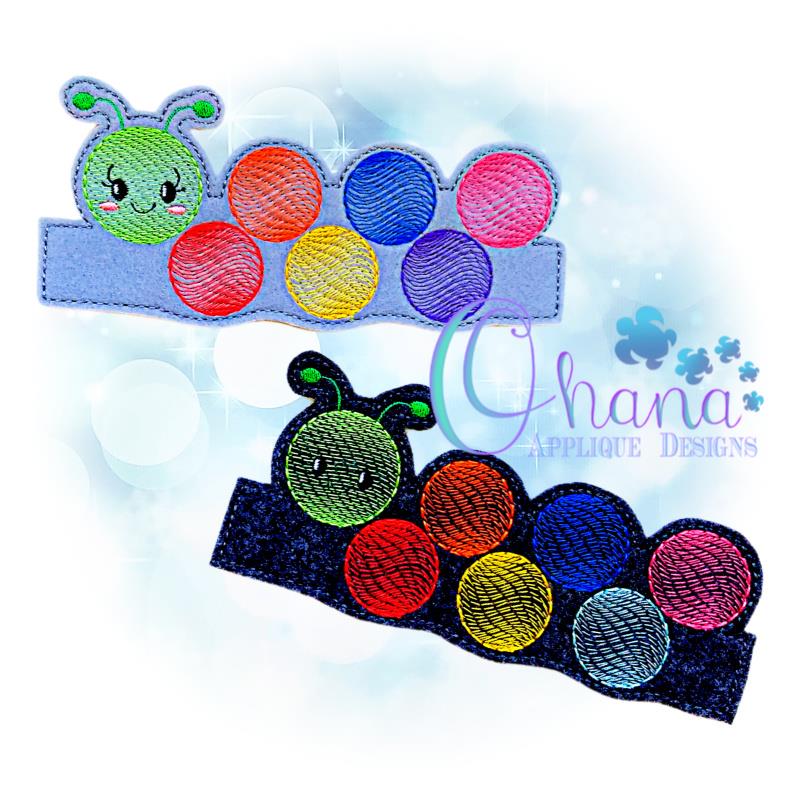 Caterpillar Mask Band Design - Ohana Applique Designs