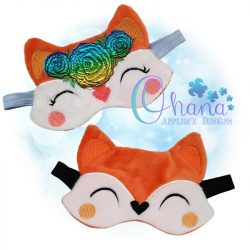 Floral Fox Sleep Mask Design