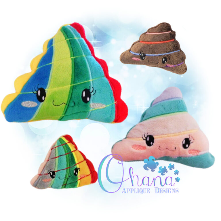 Rainbow Poo Stuffie Embroidery