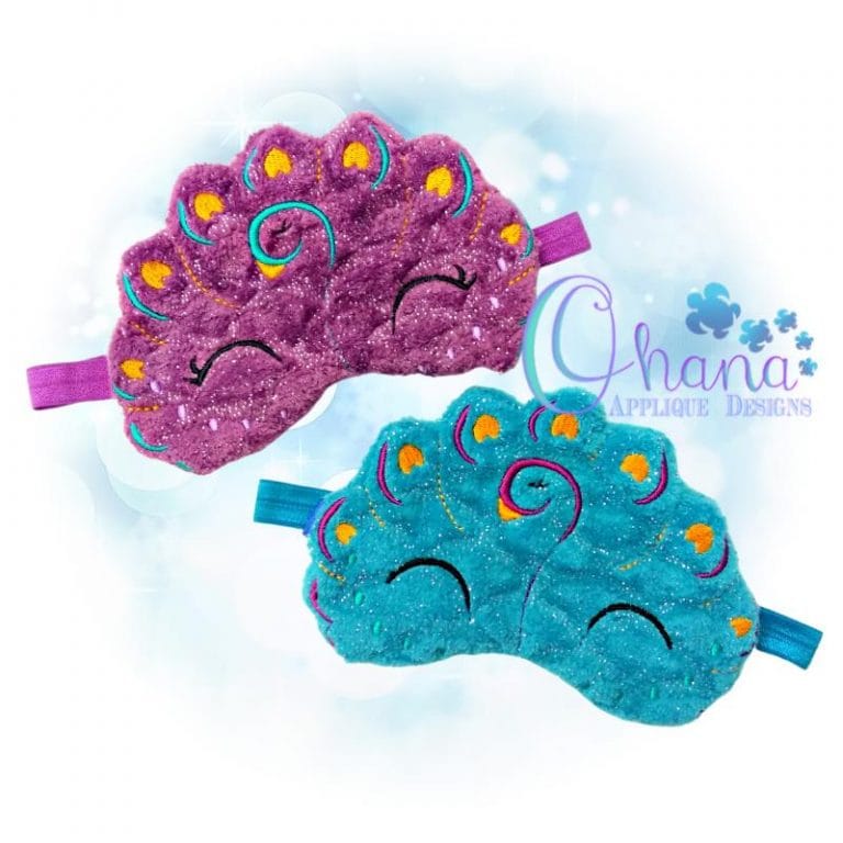 Peacock Sleep Mask Design