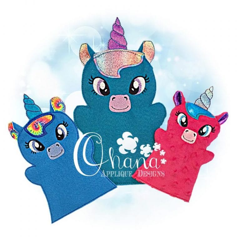 Unicorn Hand Puppet Embroidery